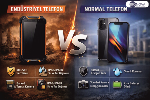 Endüstriyel Telefon ile Normal Akıllı Telefon Arasındaki Farklar