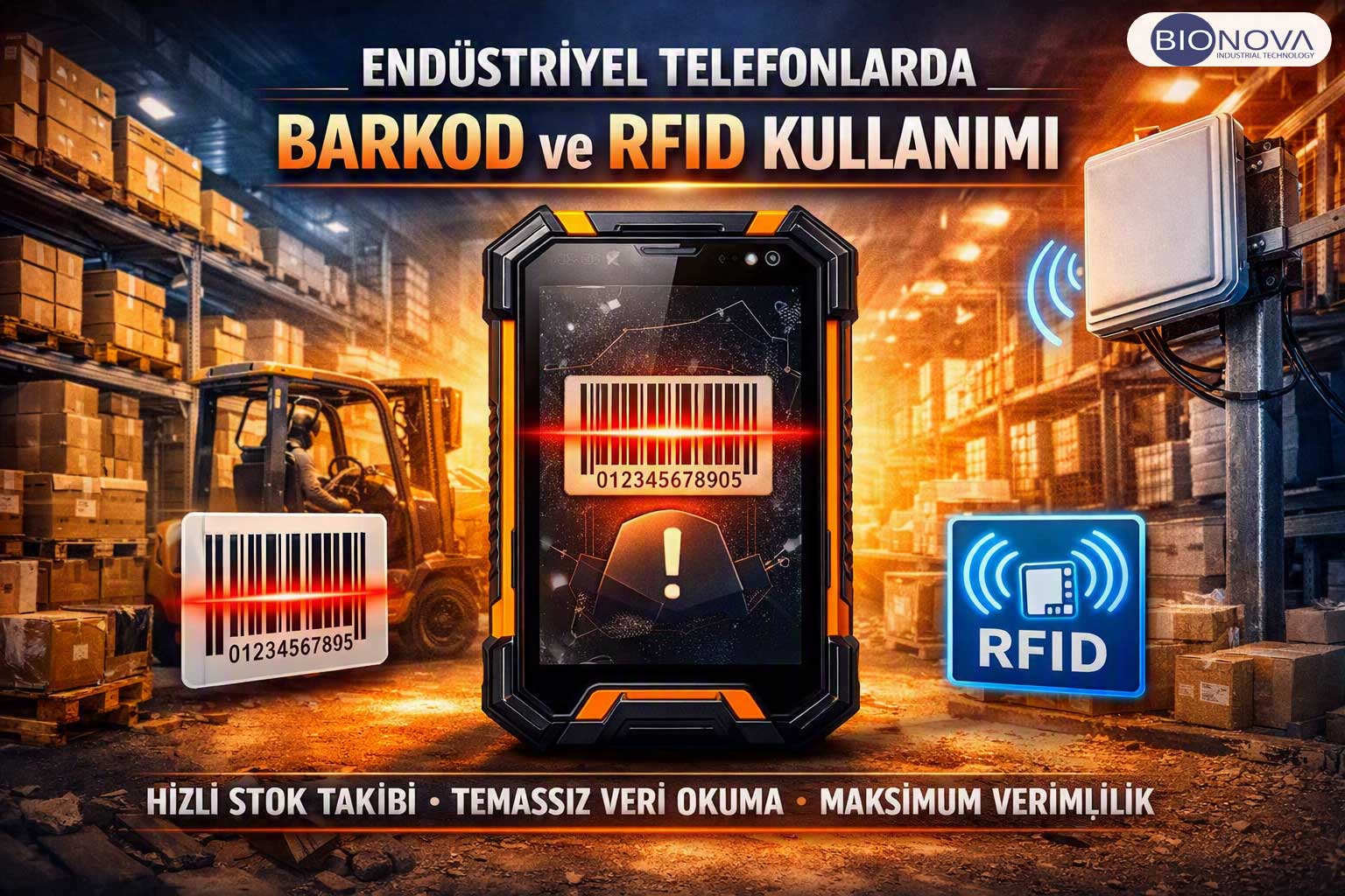 Endüstriyel Telefonlarda Barkod ve RFID Kullanımı
