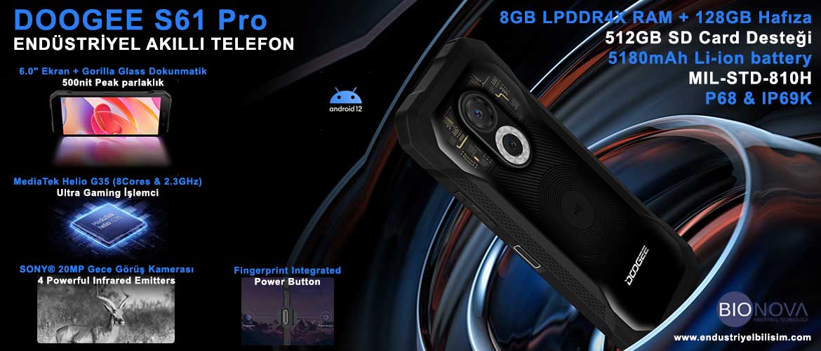 Doogee S61 PRO Endüstriyel Akıllı Telefon